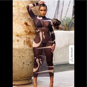 Tyler sheer cover up black/nude